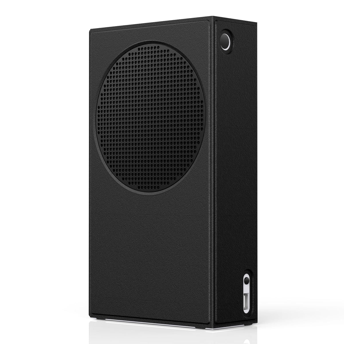 WOLIBEAR Magnetic Smart Wraps for Xbox Series S Console Full Protection Protective Cover Case for Xbox Series S Accessories with fine PU Leather and Soft Inner Lining - Black