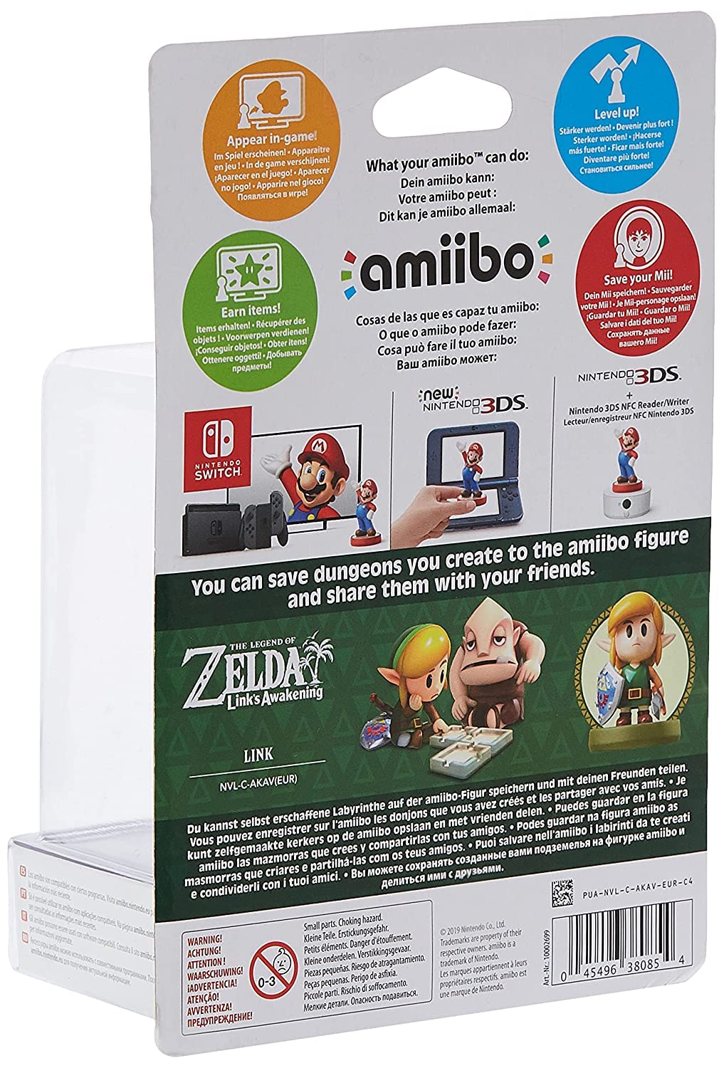 Nintendo amiibo Link - Link's Awakening Figure, Model 10002206, Compatible with Nintendo Switch