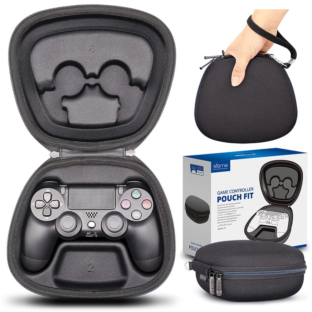 sisma Carry Case Compatible with PS4 Wireless Controller, Dual Shock 4 Controller Holder Travel Protective Case Storage Bag Home