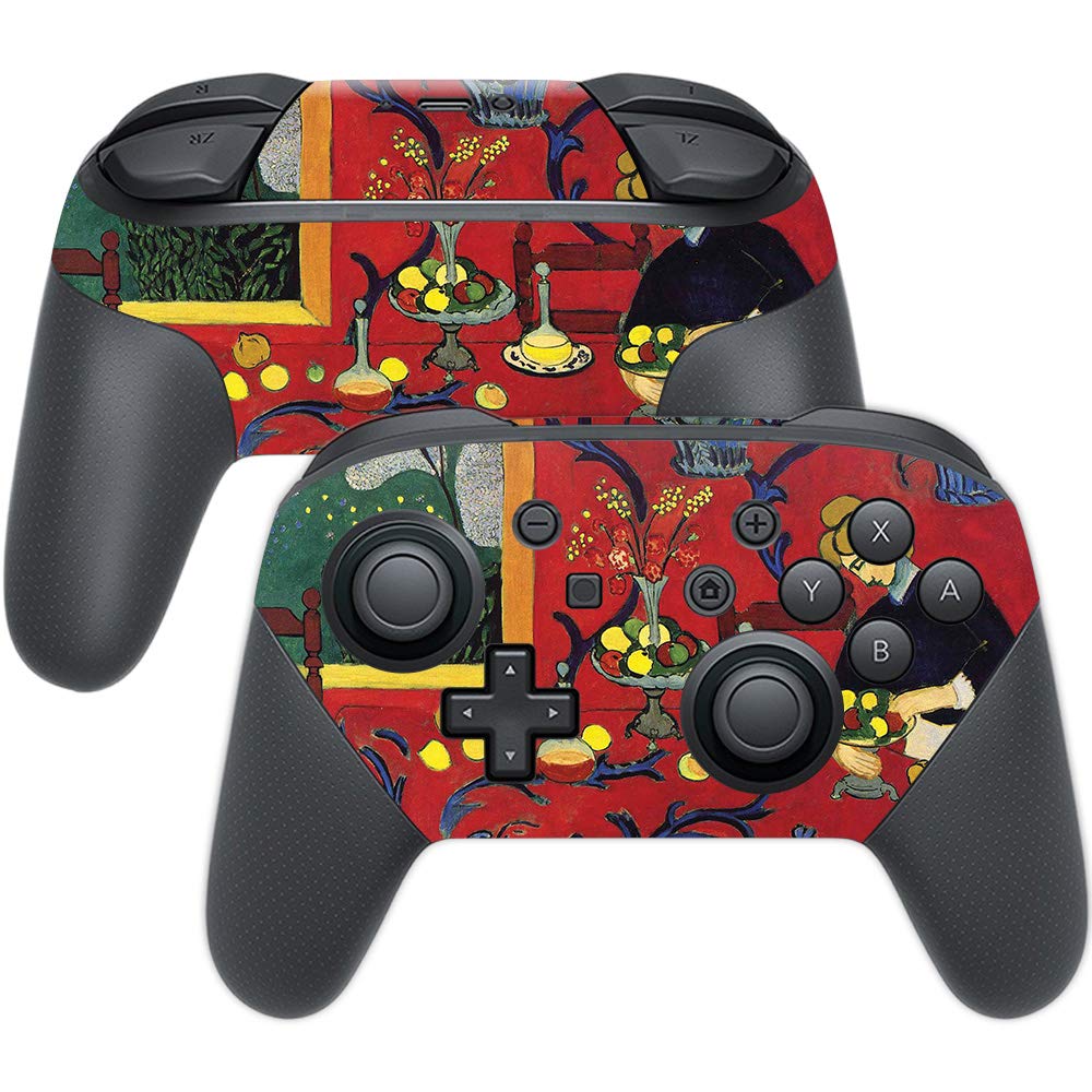 MightySkins Skin Compatible with Nintendo Switch Pro Controller - Harmony in Red | Protective, Durable, and Unique Vinyl Decal w