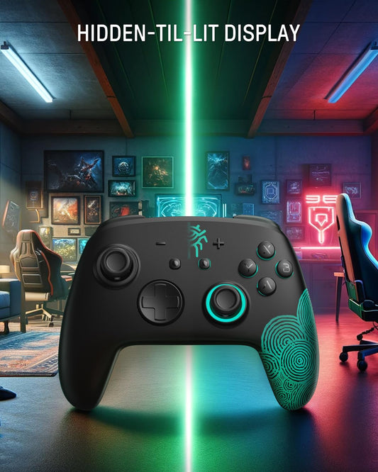 FUNLAB Switch 2 Pro Wireless Controller - Hall Effect, RGB, NFC, Turbo, Black Gamepad