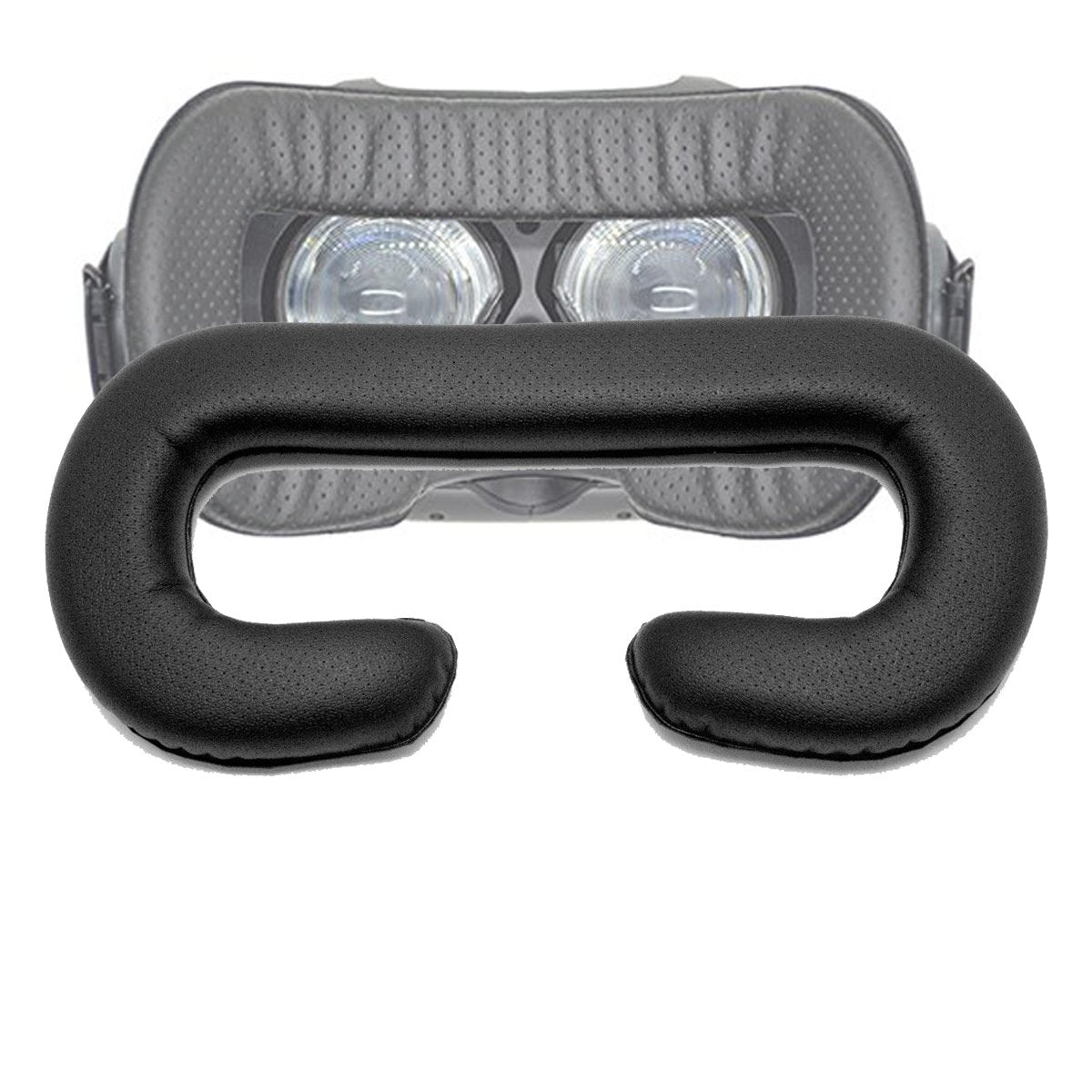 TamBee Vive Sponge Mat Breathable PU Face Foam Replacement for HTC Vive Headset PU Leather with Holes Eye Mask Black - 12mm