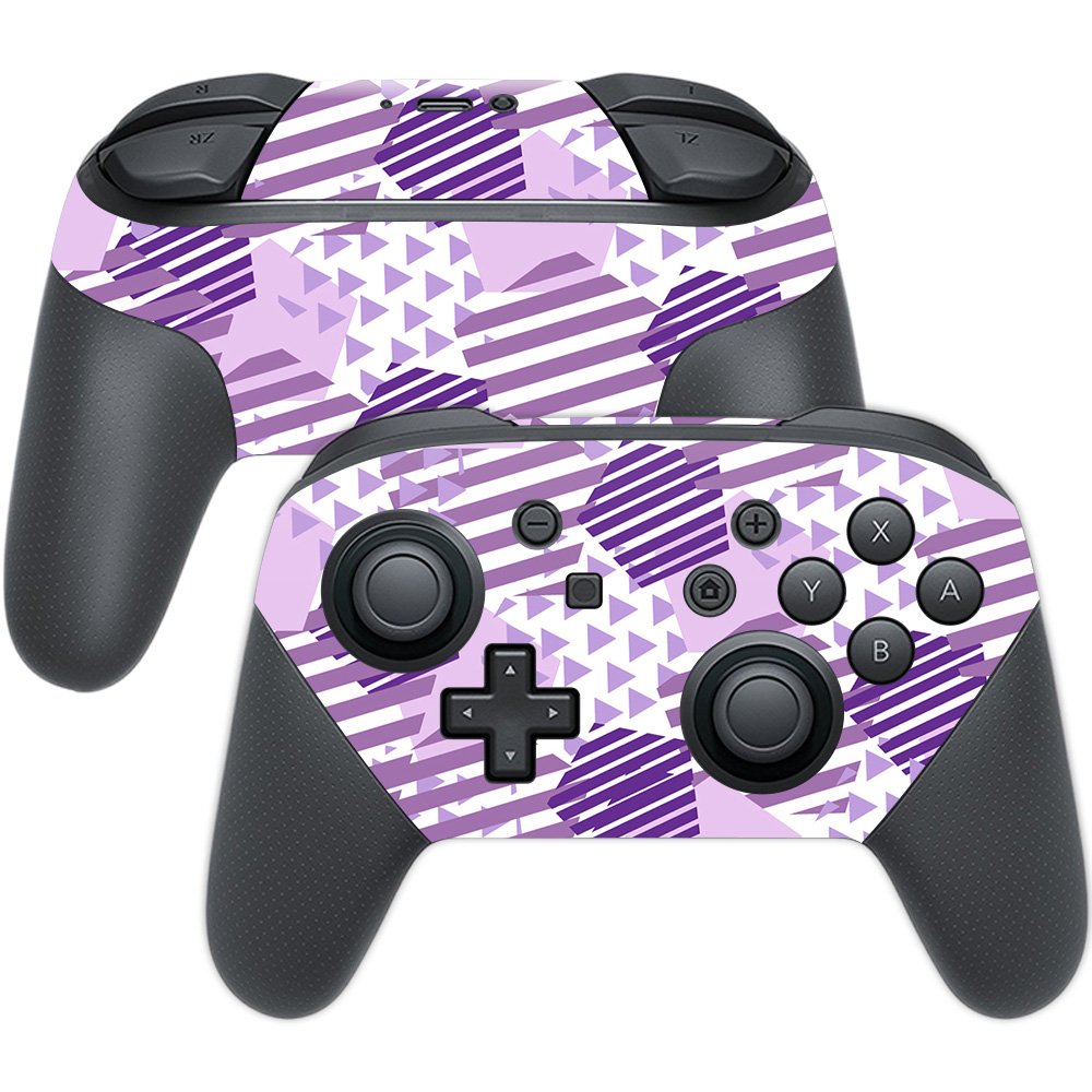 MightySkins Skin Compatible with Nintendo Switch Pro Controller wrap Cover Sticker Skins Purple Pentagon