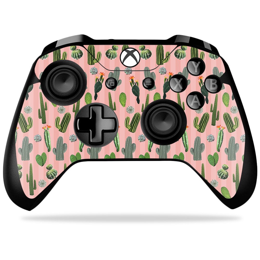 MightySkins Skin Compatible with Microsoft Xbox One X Controller - Cactus Garden | Protective, Durable, and Unique Vinyl Decal w