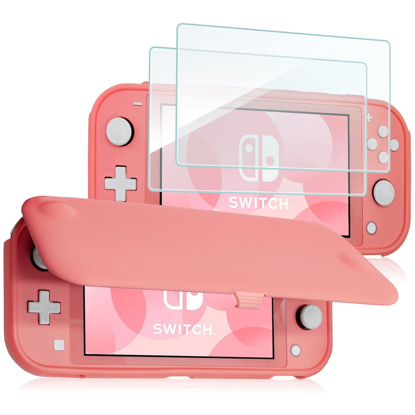 ProCase Slim Protective Case for Nintendo Switch Lite with Magnetically Detachable Front Cover Coral