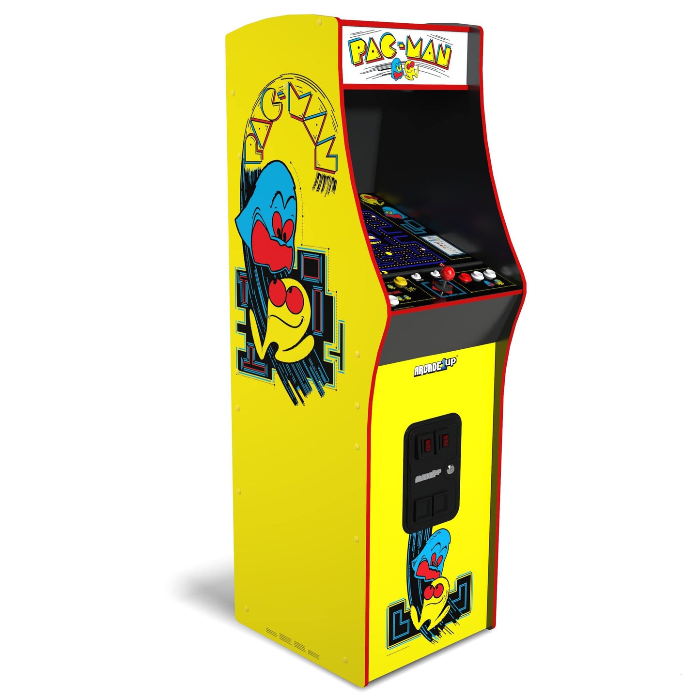 ARCADE1UP PAC-MAN Deluxe Arcade Machine - 5-Foot Full-Size Cabinet, 14 Games, 17-Inch Screen, Yellow, Model PAC-A-302111
