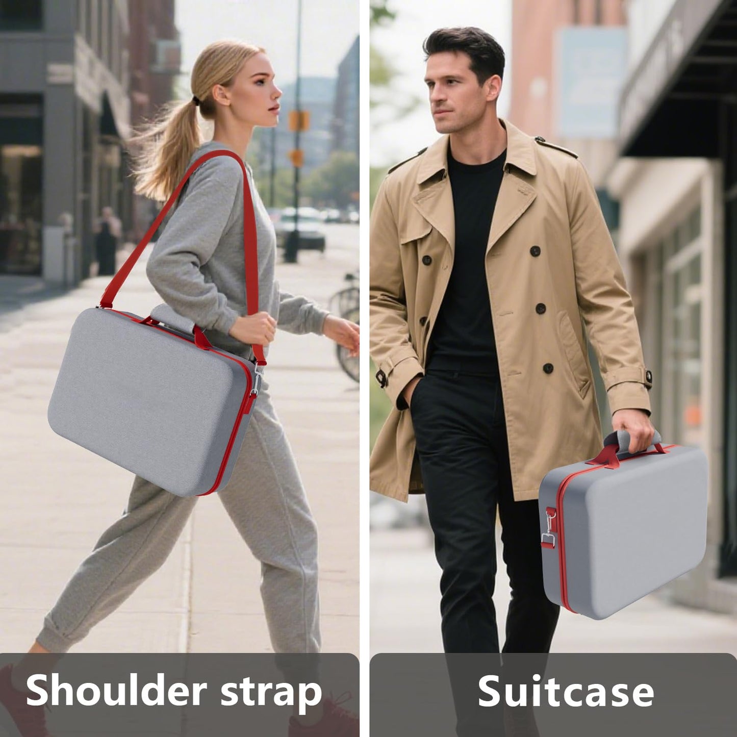 MOCADIA PS5 Travel Case - Hard Shell Carrying Bag for Console, Controllers & Accessories - Grey, Model Ps5-case-01