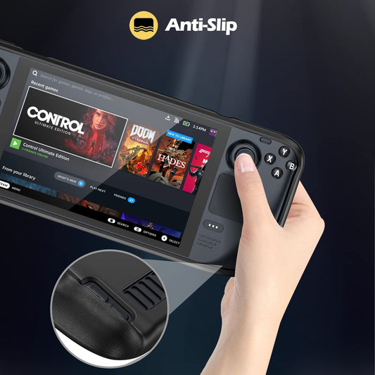 ProCase Flip Case for Steam Deck OLED/LCD - Detachable Front Cover, Black, Model PC-08363653