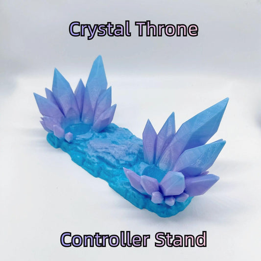 CHOWONE Crystal Throne Controller Stand for Xbox, PS5, PS4, Switch - Bluish Violet, Model SJZJ-023, 3D Printed Display Holder