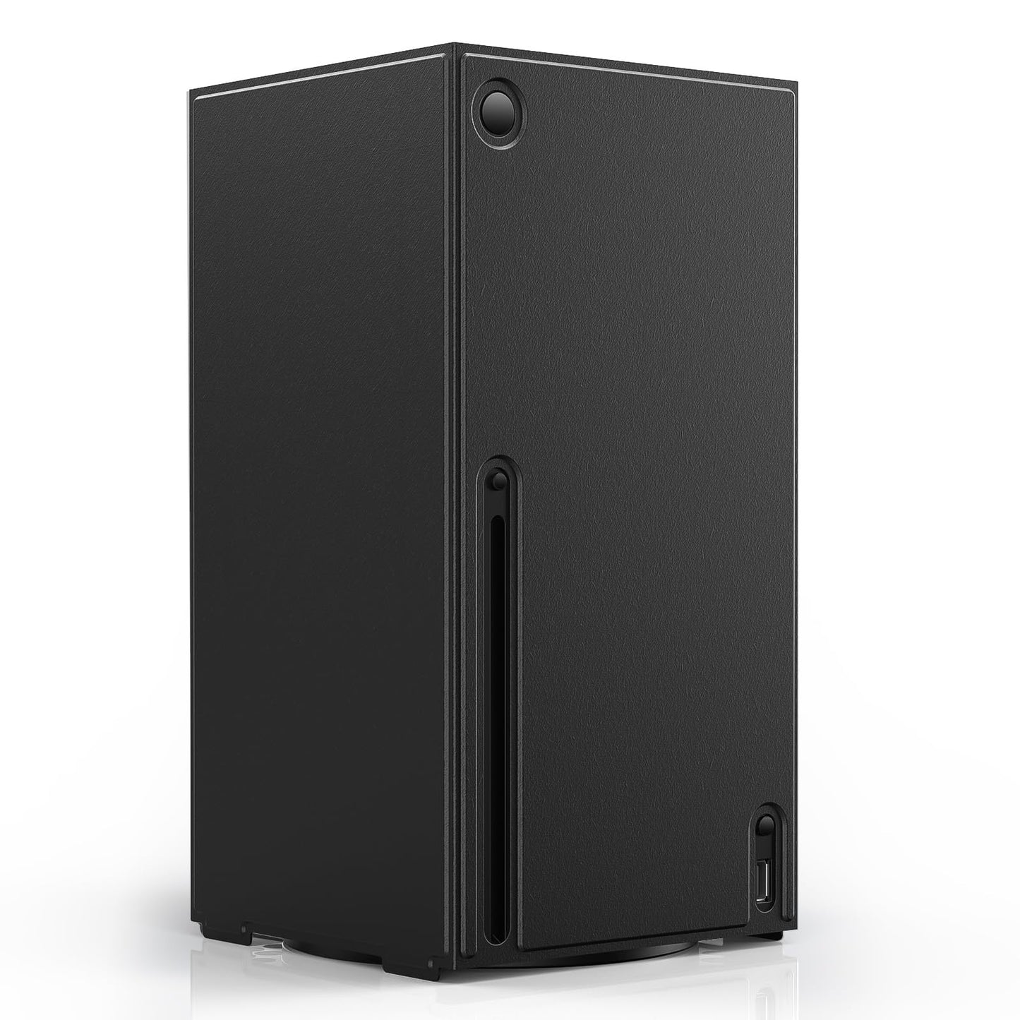 WOLIBEAR Magnetic Smart Wraps for Xbox Series X Console Full Protection Protective Cover Case for Xbox Series X Accessories with Premium PU Leather and Soft Inner Lining (Black)
