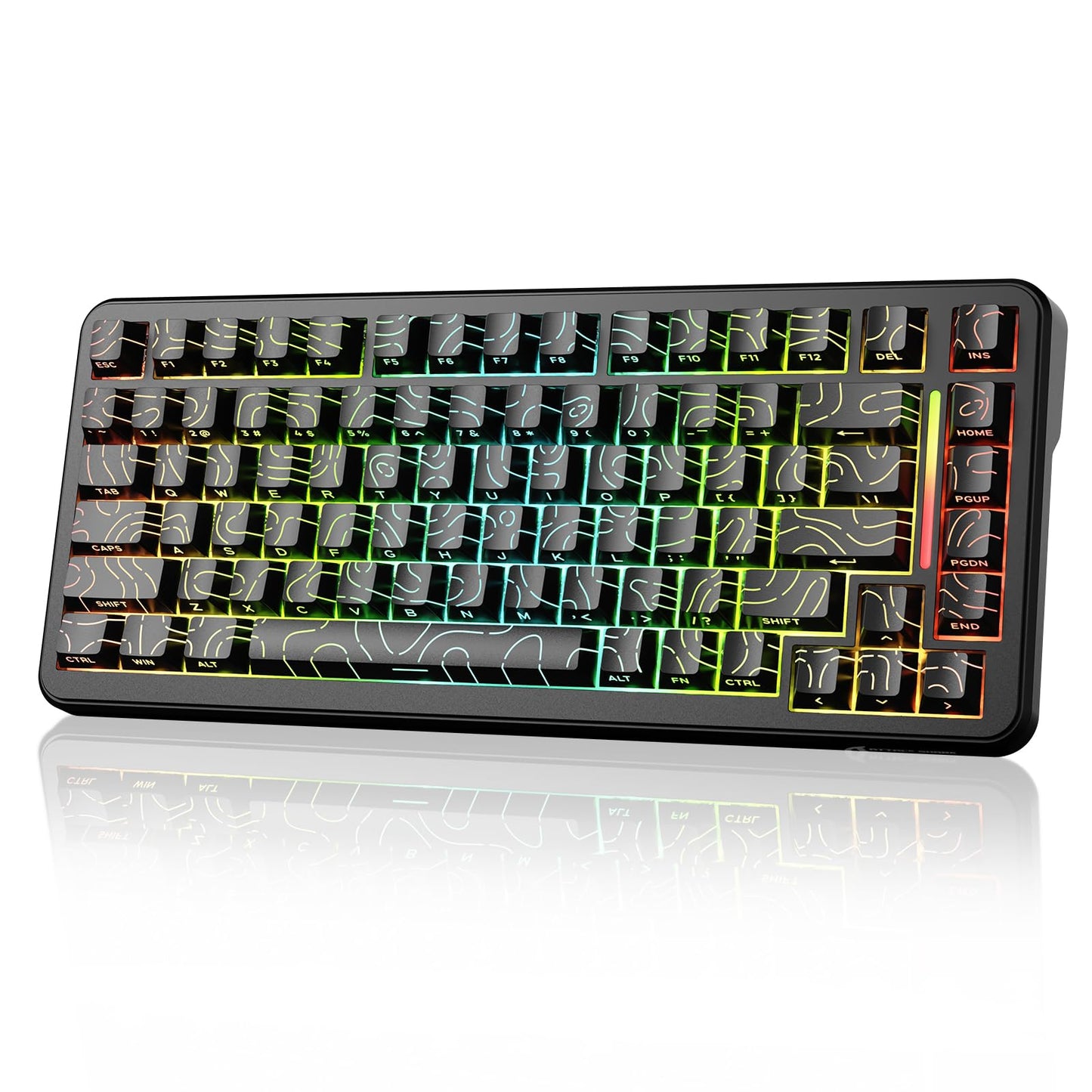 Attack Shark X82PRO HE 75% Wireless Rapid Trigger Gaming Keyboard Hall Effect Magnetic Switch Keyboard with 0.01mm RT Adjustable Actuation 8Khz Polling Rate Hot-Swap RGB for PC Gamer (Black)