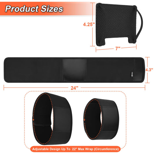 Cosmos Car Headrest Mount Holder for Nintendo Switch & Mini Tablets, Black, Model 1201, Silicone Material