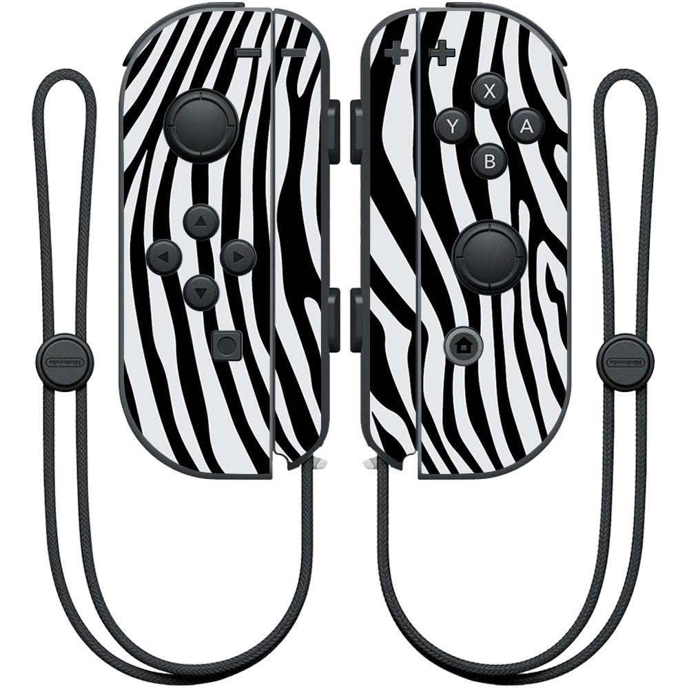MightySkins Skin Compatible with Nintendo Joy-Con Controller wrap Cover Sticker Skins Black Zebra