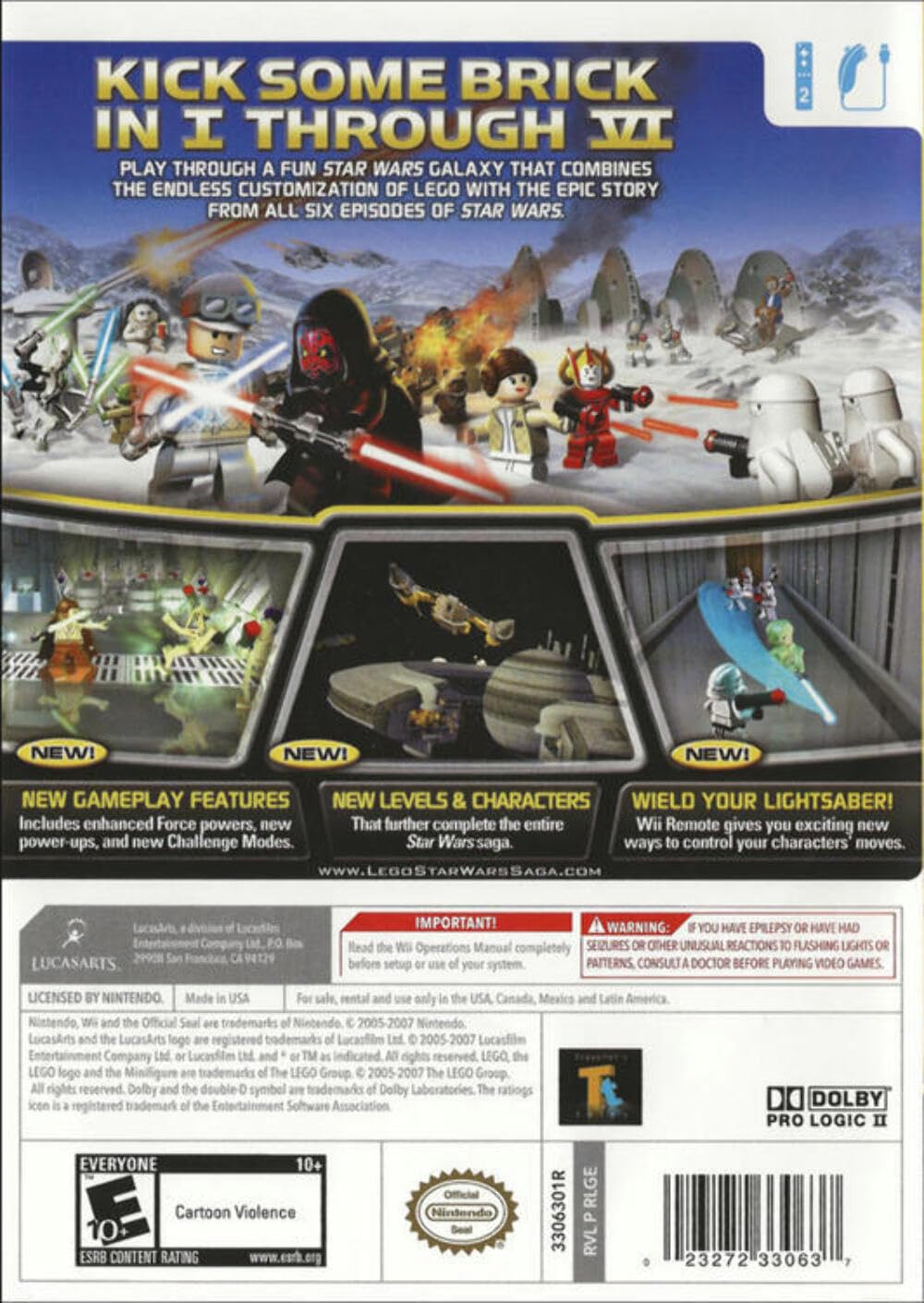 LucasArts Lego Star Wars: The Complete Saga - Nintendo Wii, One Size, One Color, Model 33063