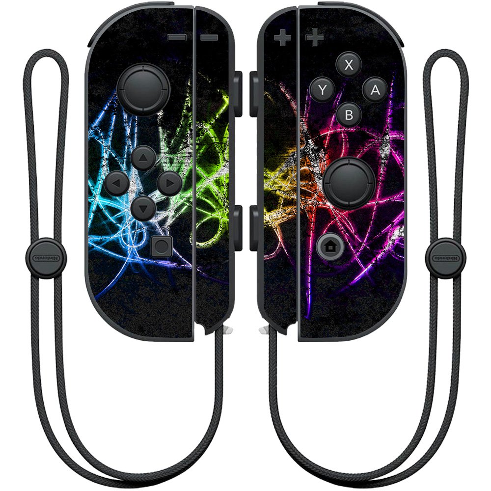 MightySkins Skin Compatible with Nintendo Joy-Con Controller wrap Cover Sticker Skins Neon