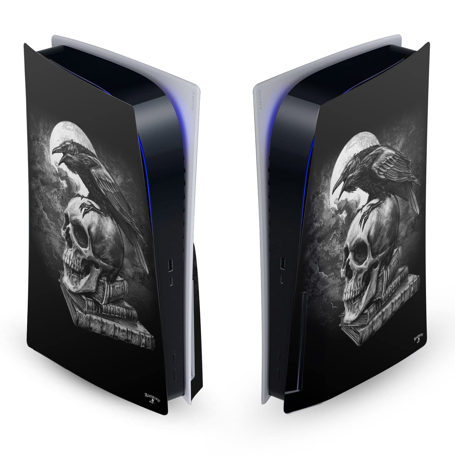 Head Case Designs Officially Licensed Alchemy Gothic Poes Raven Gothic Vinyl Faceplate Sticker Gaming Skin Decal Cover Compatible With Sony PlayStation 5 PS5 Disc Edition Console