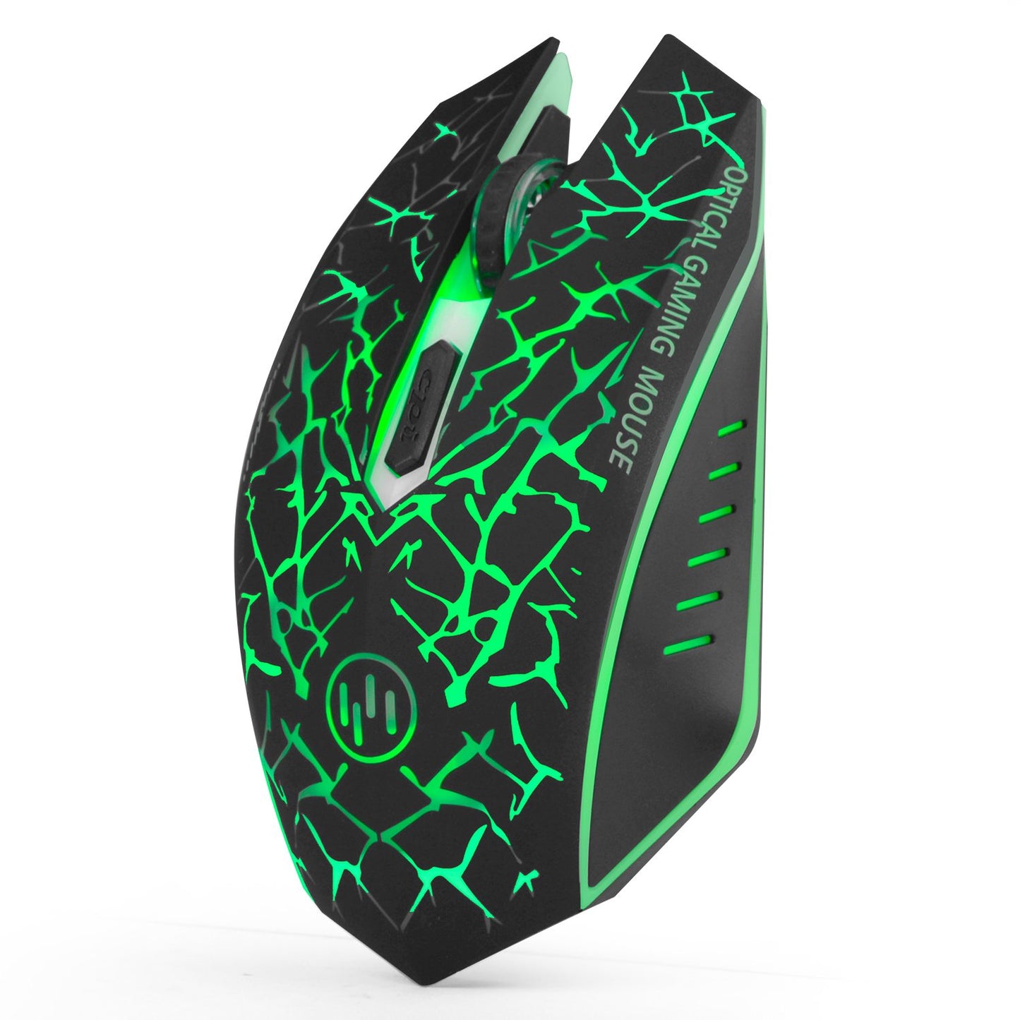 VEGCOO C12 Wireless Gaming Mouse, Rechargeable, 2400DPI, Silent Click, Green