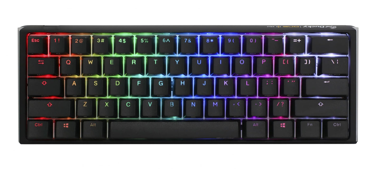 Ducky One 3 Mini 60% Mechanical Keyboard: Quack Mechanics Dampening Hot-Swappable Cherry MX Silent Red Switches High-Density PBT Tripleshot Keycaps RGB US Black