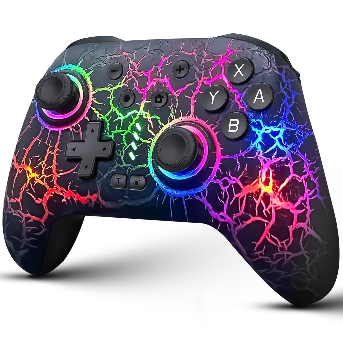 Switch Controller Wireless Switch Pro Controller for Switch/Switch 2/Switch Lite/Switch OLED 10 Color LED Switch Controllers Programmable 1000mAh Switch Remote Gamepad with Wake Up Turbo Vibration