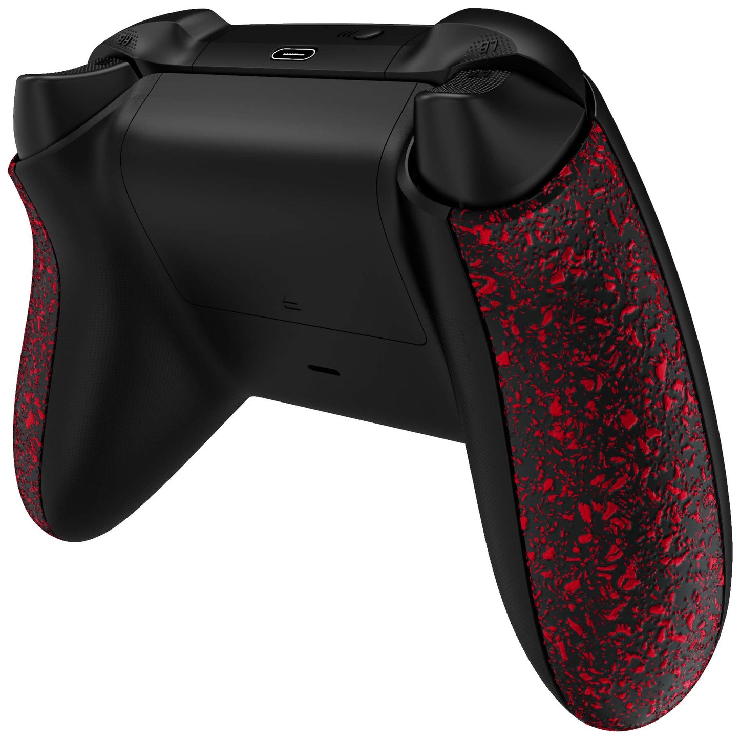 eXtremeRate Grip Cover for Xbox Series X & S, Textured Red Non-Slip Back Panels Accessories, Replacement Side Rails Shell for Xb