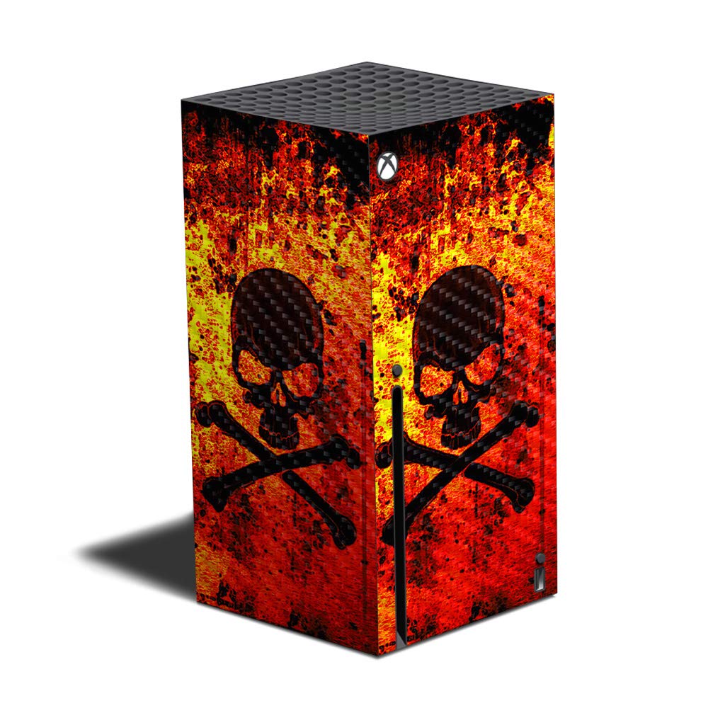 MightySkins Carbon Fiber Skin Compatible with Xbox Series X - Bio Skull | Protective Durable Textured Carbon Fiber Finish | Easy to Apply and Change Styles | Made in The USA (CF-MIXBSERX-Bio Skull)