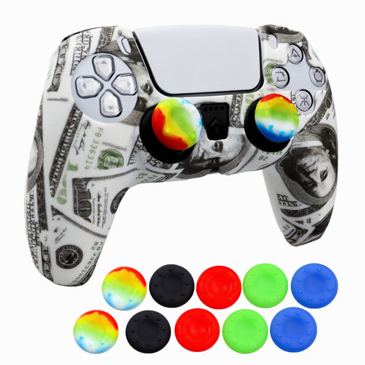 Oiokew Silicone Skin Cover for PS5 Controller - Anti-Slip Shell Case with 10 Joystick Grips - PS5 Controller #16