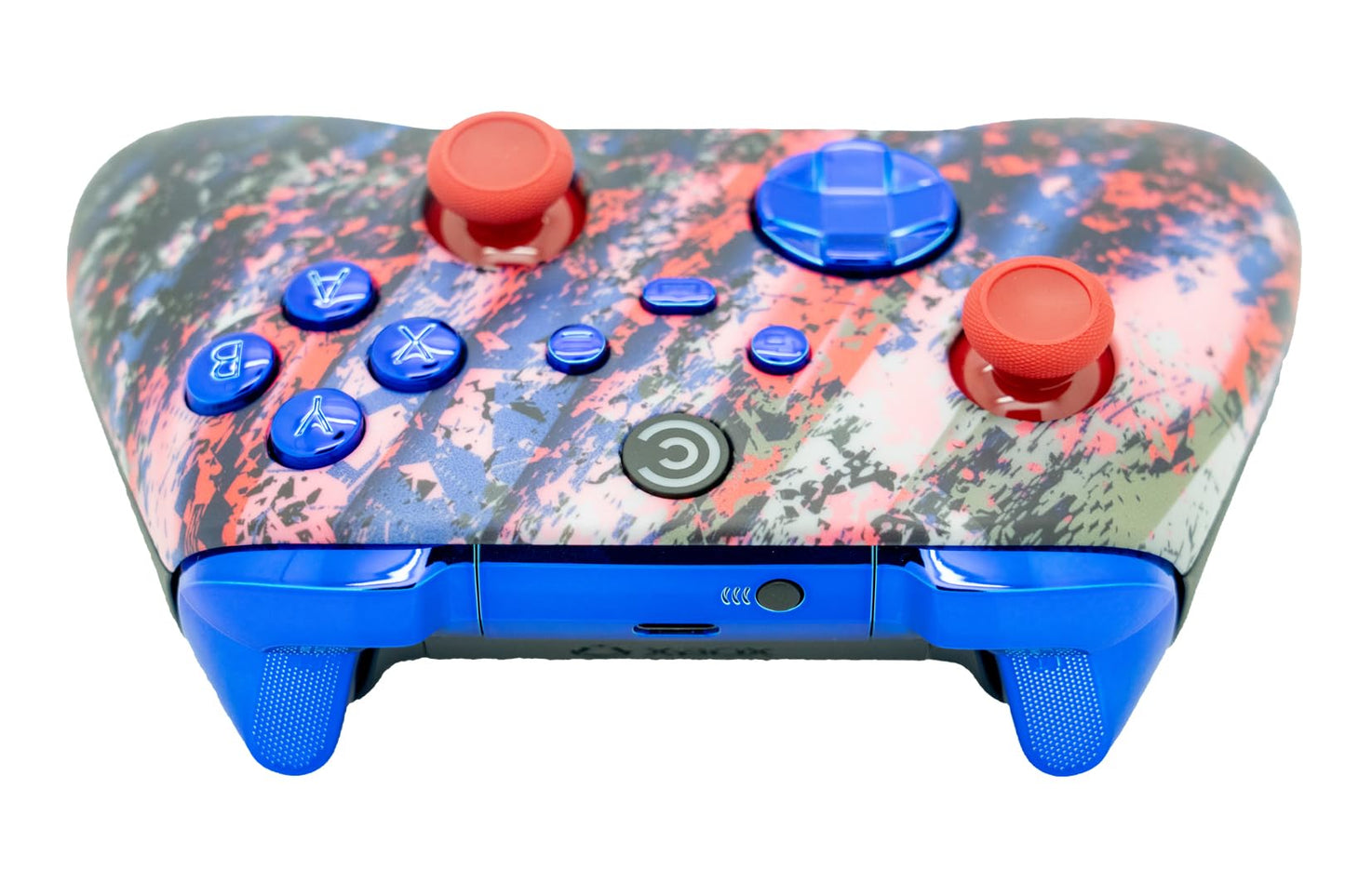 Custom Controllerzz Custom Wireless Controller for Xbox Series X/S & PC - Glacier Burn & Blue Chrome Inserts