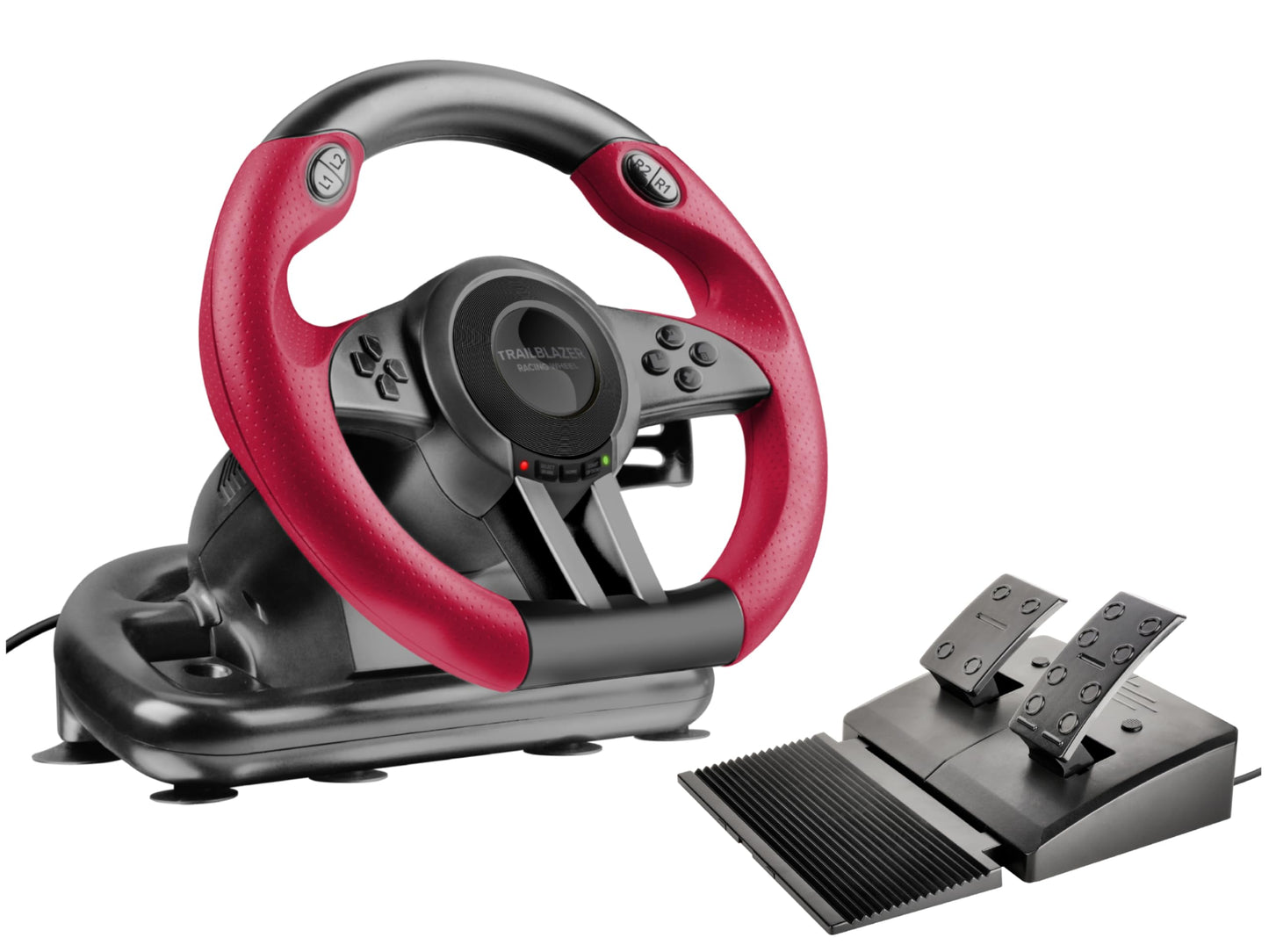 Speedlink Trailblazer Racing Wheel for PlayStation 3, PS4 and PC SL-450500-BK, Highly Responsive Gas and Brake Pedals, Ultra-Pre
