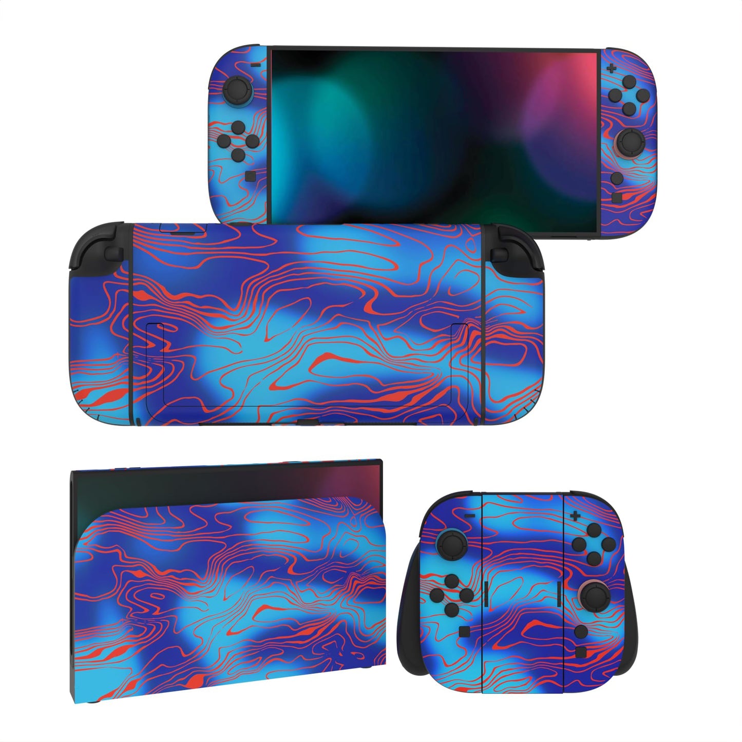 PlayVital for Nintendo Switch 2 Skin Full Set (2-Pack) - Protective Vinyl Decal Stickers for Switch 2 Console Joycons Handle Grips & Dock | No Residue Anti-Scratch - Damascuscamo