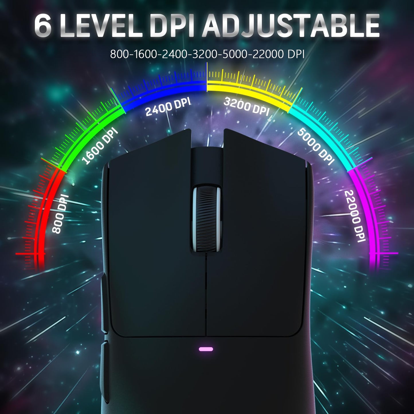 MAGIC-REFINER Attack Shark X11 59g Superlight Wireless Gaming Mouse with Magnetic RGB Charging Dock,BT/2.4G Wireless/Wired Mouse