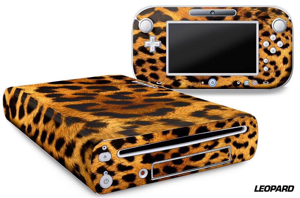247 Skins Graphics Kit Sticker Decal for Nintendo Wii U & Controllers - Leopard Design, Model 302107-114133-1010
