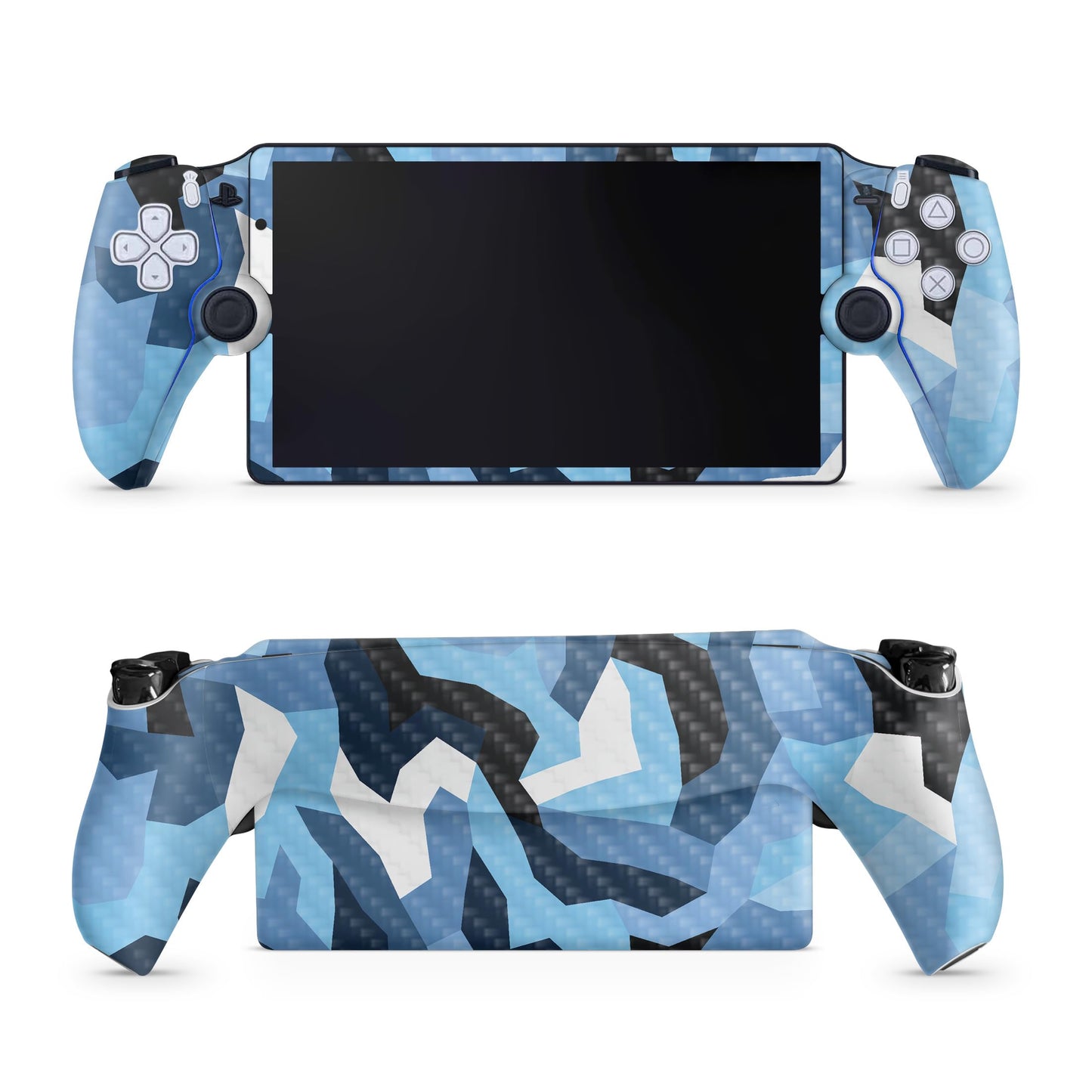 Carbon Fiber Gaming Skin Compatible with PS5 Portal Remote Player - Sky Camouflage - fine 3M Vinyl Protective Wrap Decal Cover - Easy to Apply | Crafted in The USA by MightySkins