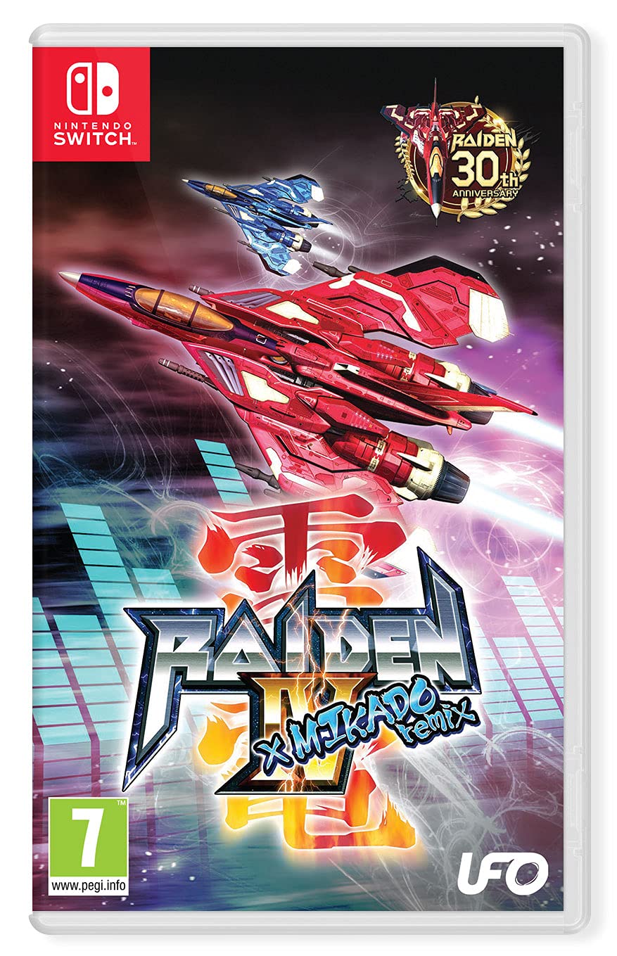 PQube Raiden IV x MIKADO Remix Game for Nintendo Switch - Model FG-RAI4-NSW-EFIGS