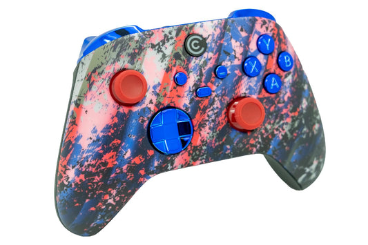 Custom Controllerzz Custom Wireless Controller for Xbox Series X/S & PC - Glacier Burn & Blue Chrome Inserts