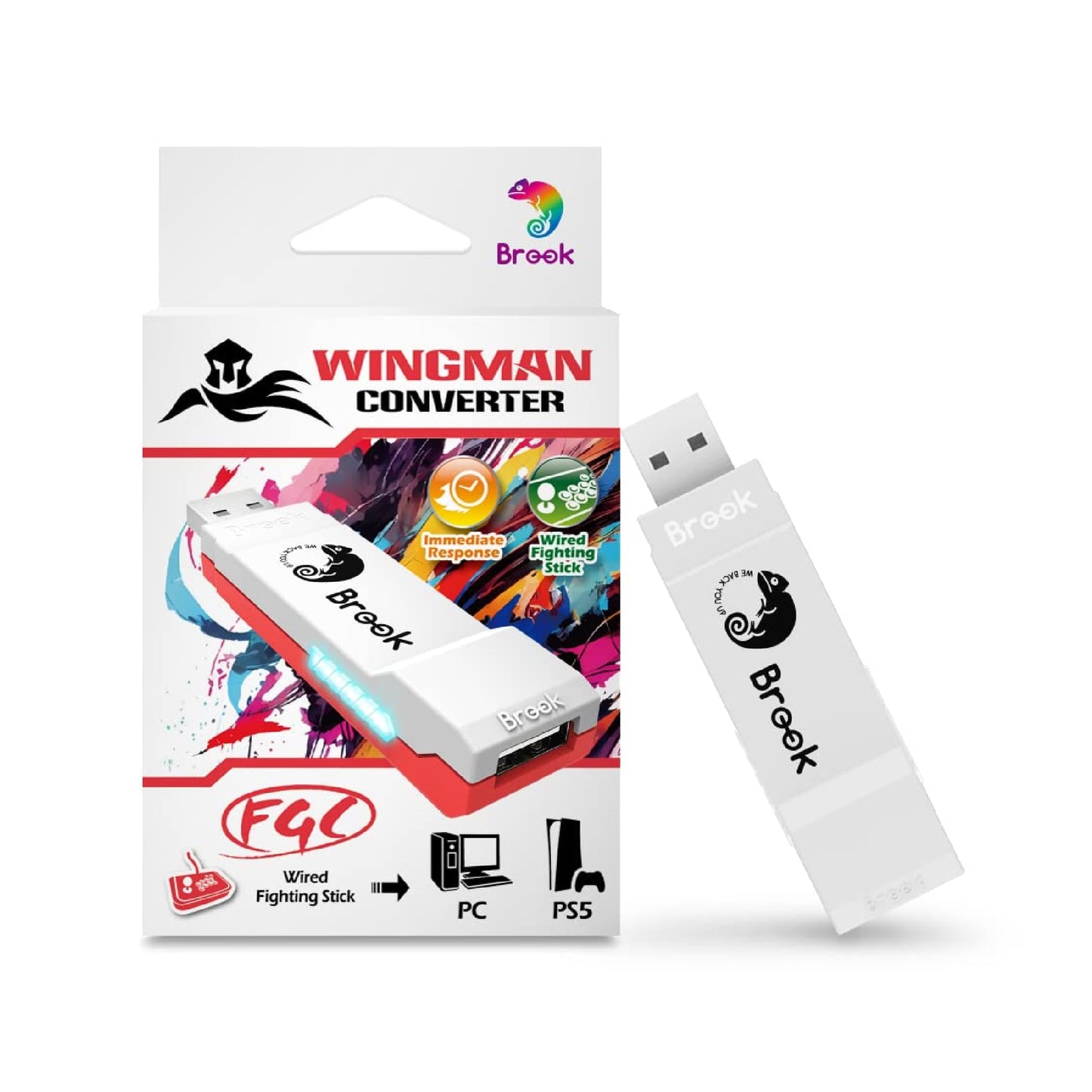 Mcbazel Brook Wingman FGC Converter Adapter, Arcade Joystick Converter Built for PS5 Fighting Games