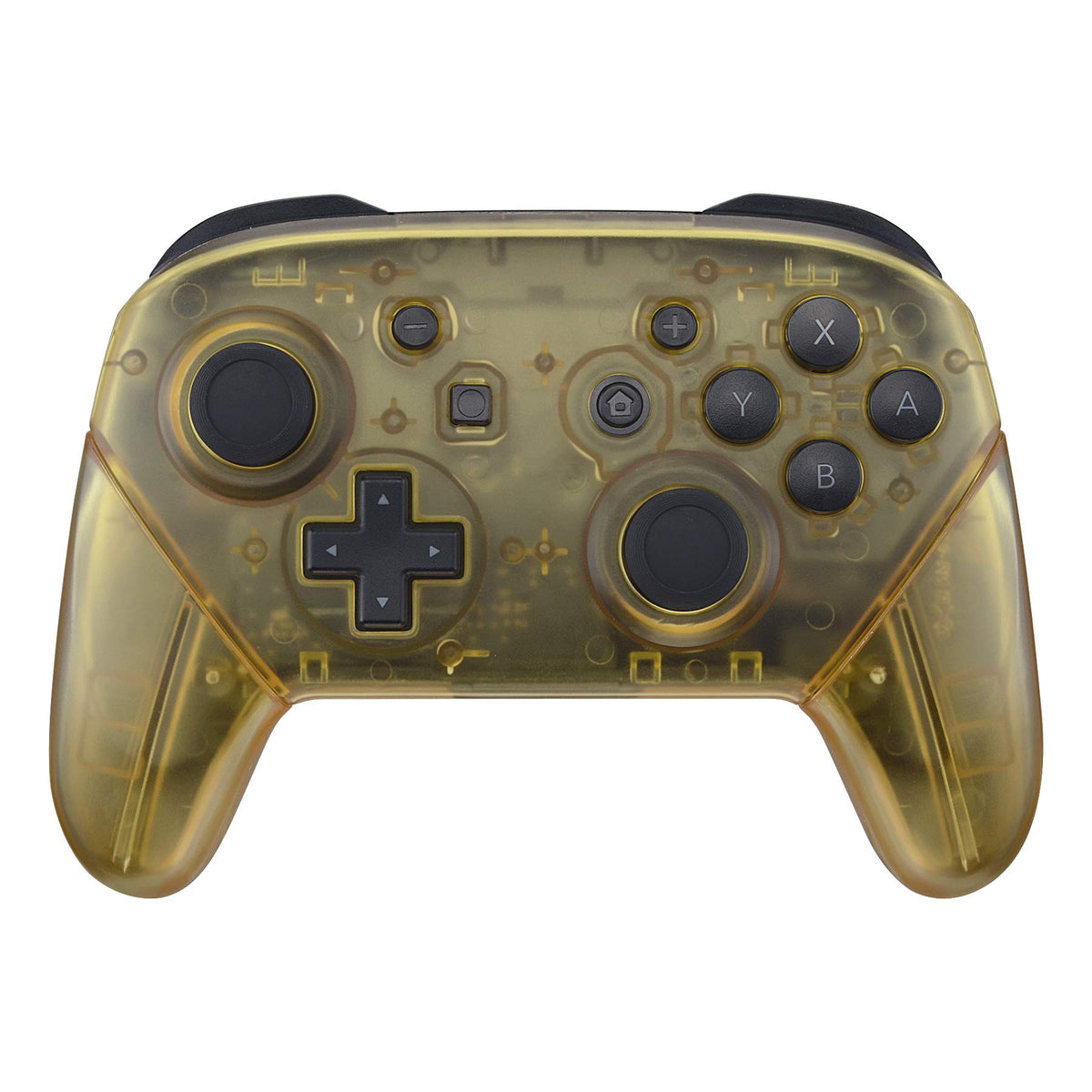 eXtremeRate Faceplate Backplate Handles for Nintendo Switch Pro Controller, Glitter Gradient Translucent Bluebell Replacement Ha
