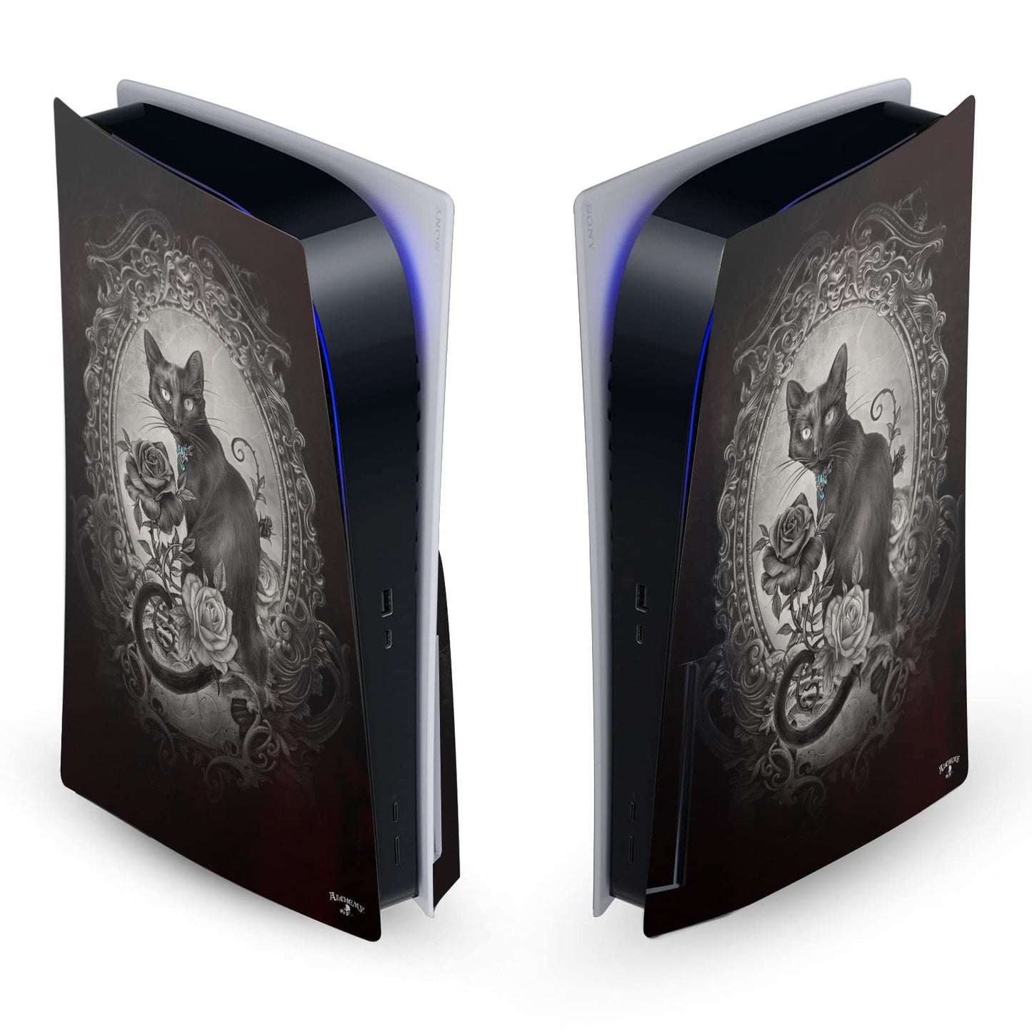 Head Case Designs Officially Licensed Alchemy Gothic Paracelsus Cat Gothic Vinyl Faceplate Sticker Gaming Skin Decal Cover Compatible With Sony PlayStation 5 PS5 Disc Edition Console