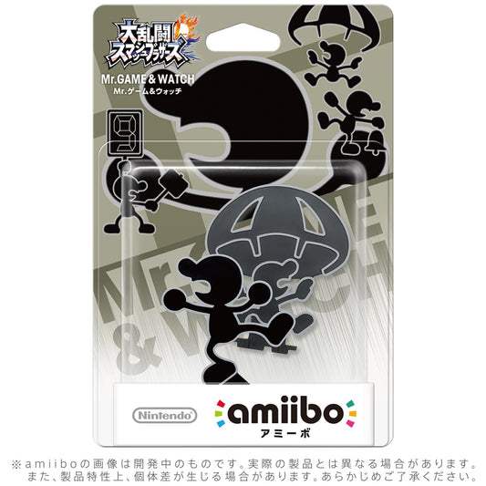 Nintendo Mr. Game & Watch Amiibo - Super Smash Bros. Collection, Black, Plastic, Model: SG_B016OAKUWM_US
