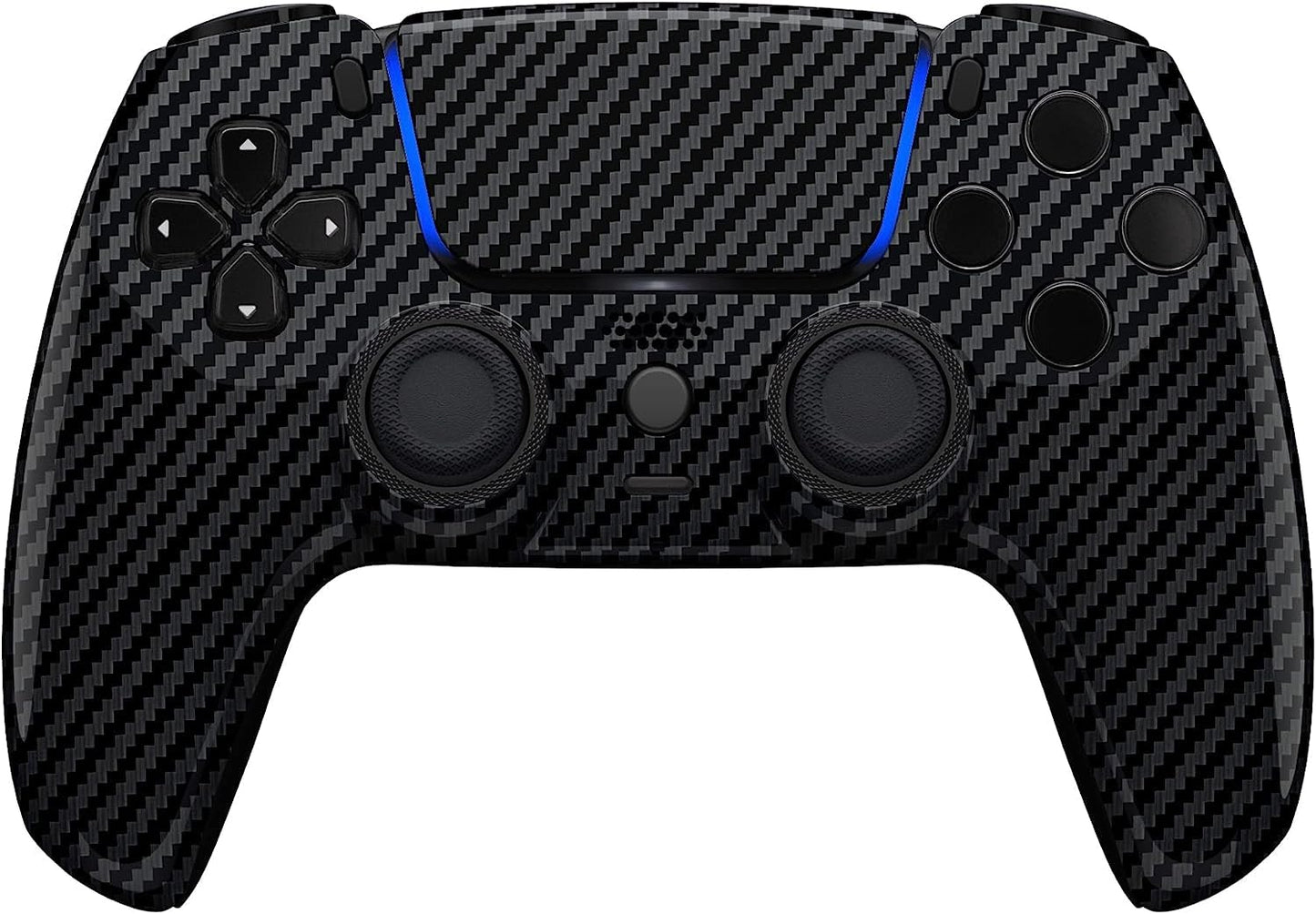 Custom Controllerzz Wireless Controller Compatible with PS5 - Multiple Designs Available (PS5 Glossy Carbon Fiber)