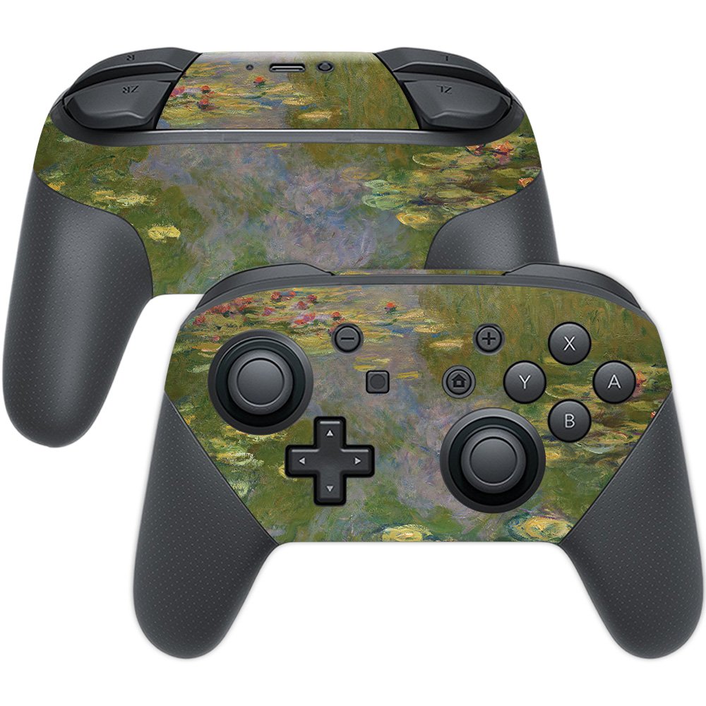 MightySkins Skin Compatible with Nintendo Switch Pro Controller - Water Lilies | Protective, Durable, and Unique Vinyl Decal wra