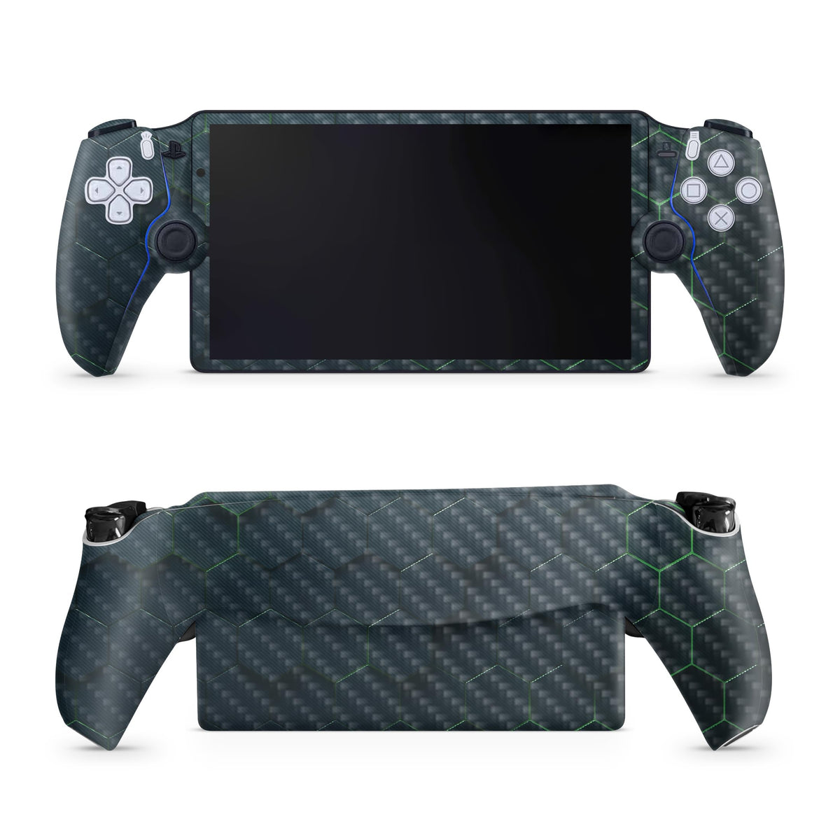 Carbon Fiber Gaming Skin Compatible with PS5 Portal Remote Player - Acid Hex - fine 3M Vinyl Protective Wrap Decal Cover - Easy to Apply | Crafted in The USA by MightySkins
