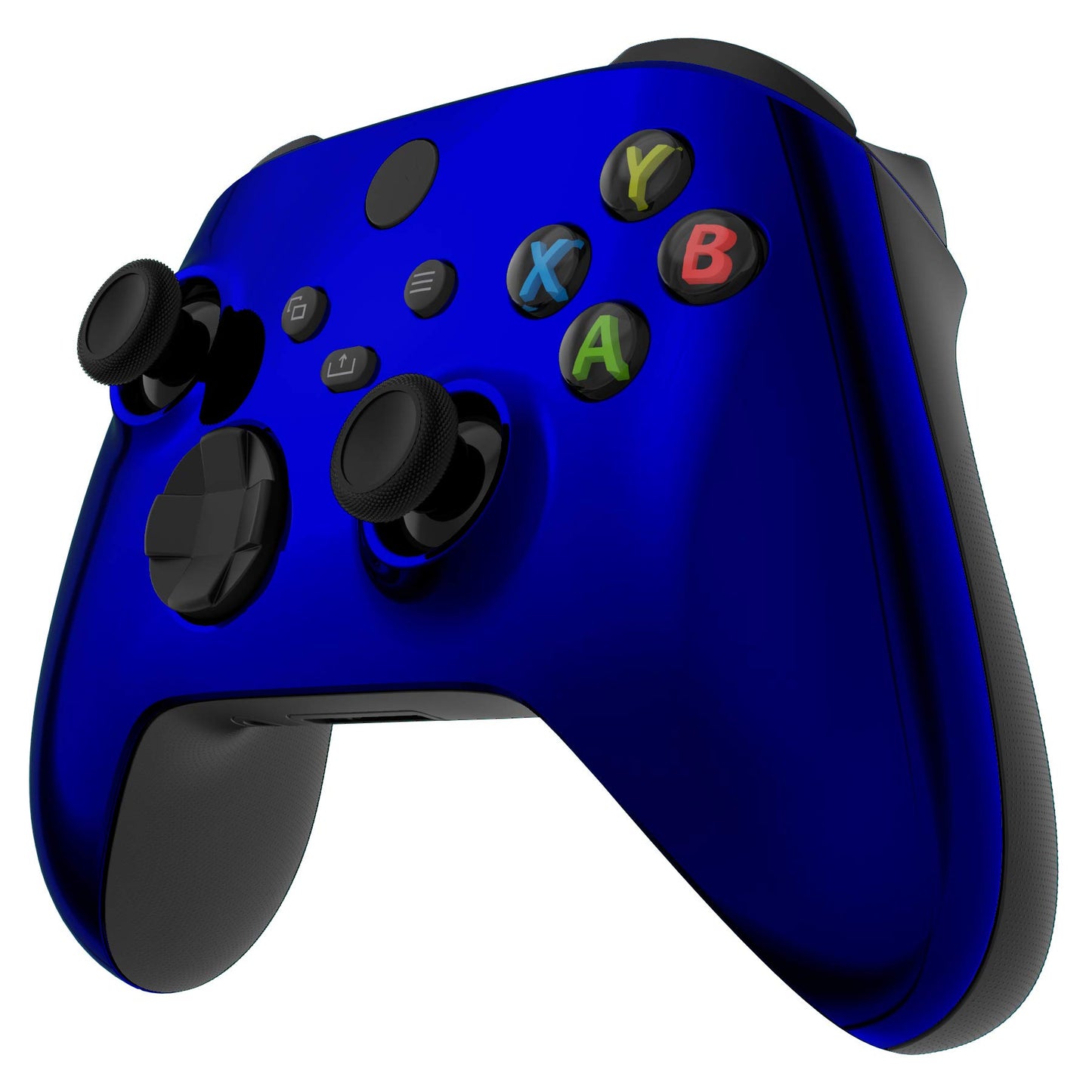 eXtremeRate Custom Shell for Xbox Controller - Chrome Blue Faceplate - Model FX3D404