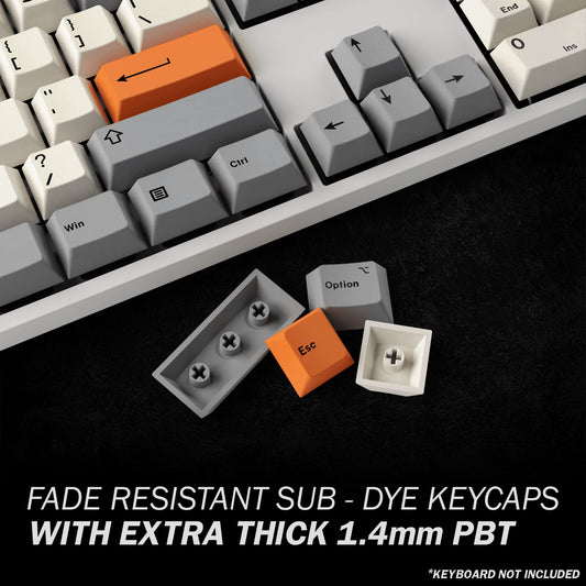 HK Gaming Dye Sublimation PBT Keycap Set - 139 Keys, Cherry Profile, ANSI US Layout, Compatible with MX, Gateron, Beta Color