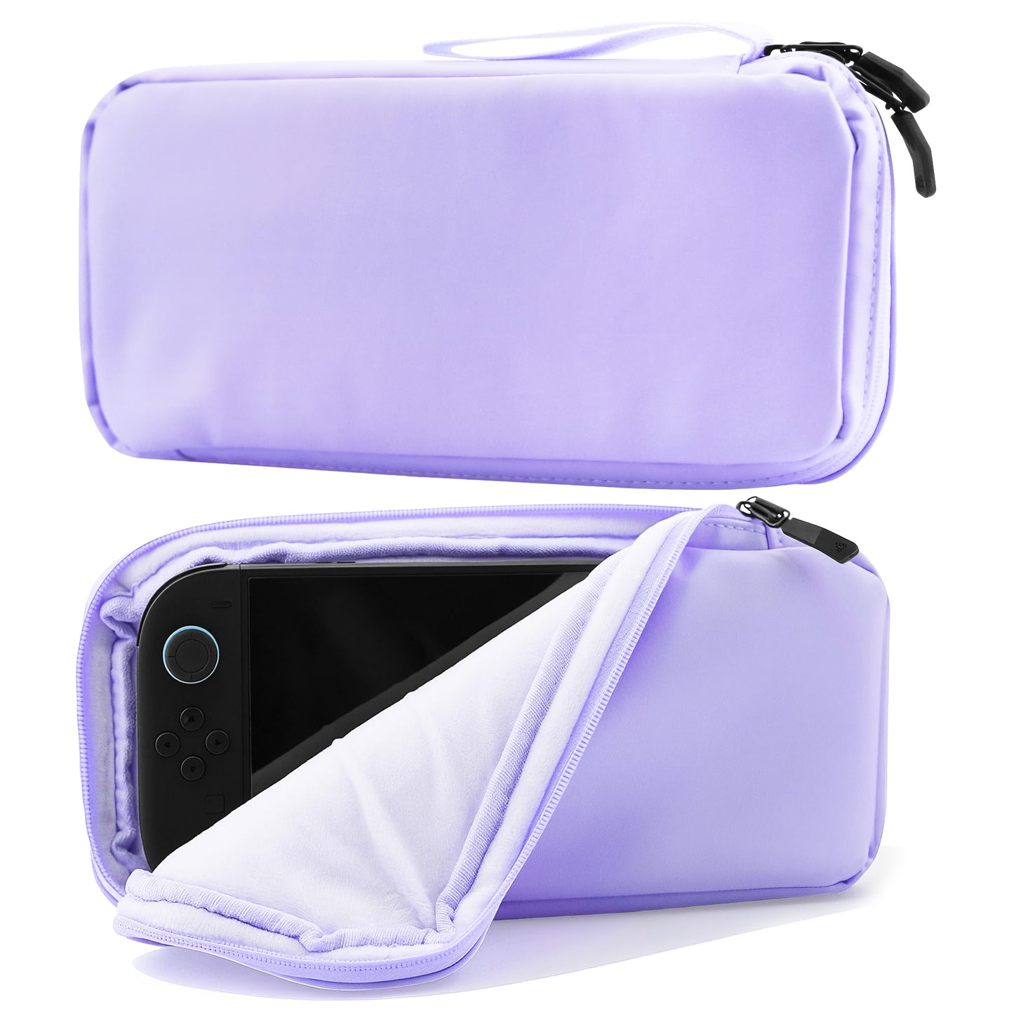 GLDRAM Purple Soft Bag Ultra Slim Carrying Case Protable Handbag Protective Travel Gaming Bag for Nintendo Switch 2 Console & Accessories