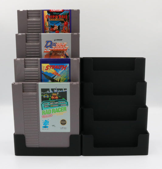 Display Stand Tower Holder for NES Cartridges - Holds 8 Games - Black