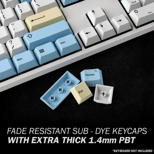 HK GAMING Dye Sublimation PBT Keycap Set | 139 Keys | Cherry Profile | Pegaso Color | ANSI US-Layout | Compatible with MX Switches
