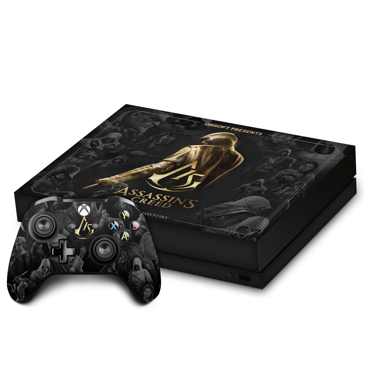 Head Case Designs Officially Licensed Assassins Creed Key Art 15th Anniversary Graphics Vinyl Sticker Gaming Skin Decal Cover Compatible With Xbox One X Console and Controller Bundle