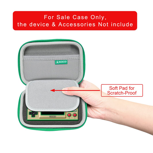 RLSOCO Carrying Case for Nintendo Game & Watch - Medium Green Zipper - RLE-NinGame