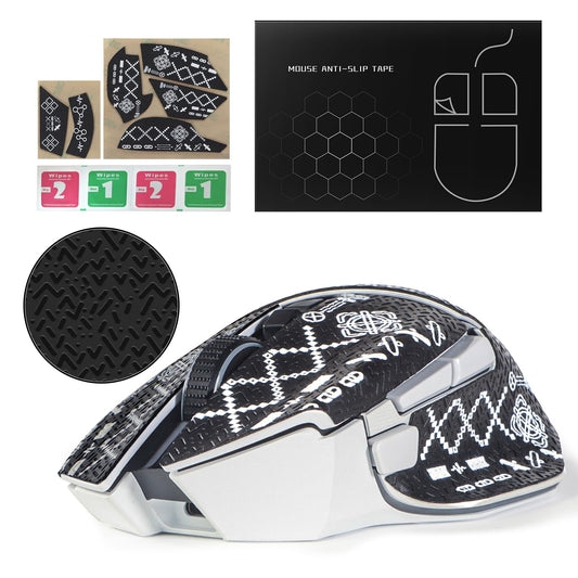 immoenuc Mouse Grip Tape for Razer Basilisk V3/V3 Pro - Anti Slip, Self-Adhesive, Sweat-Resistant, Black