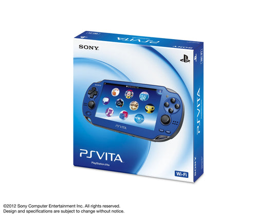 SIE PlayStation Vita - WiFi Handheld Console, Model PCH-1000, Sapphire Blue, Japanese Version